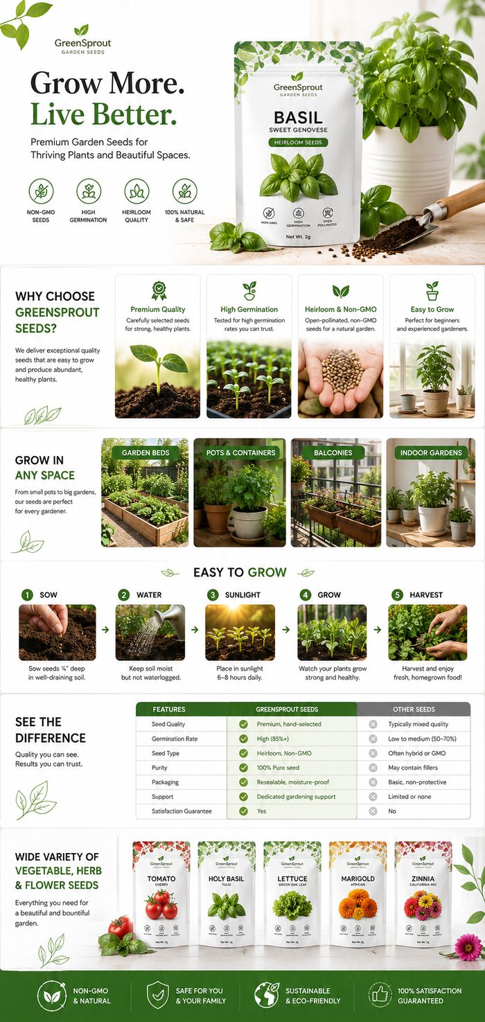 GreenSprout Garden Seeds A+ Content banner
