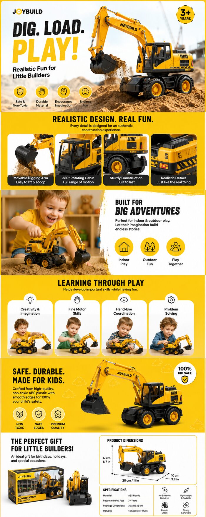 JoyBuild Excavator Toy A+ module