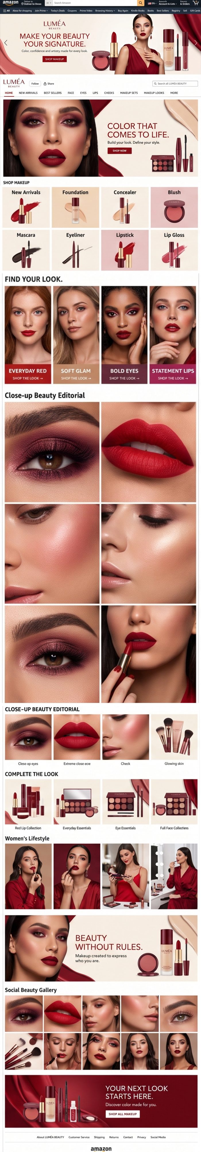 Makeup storefront